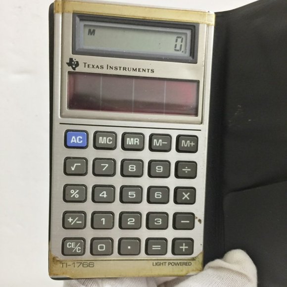 Texas Instruments TI-1768 Pocket Calculator Light Powered w/Fold Case Vintage 86 - Picture 2 of 6
